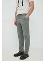 Kalhoty Pepe Jeans Harrow Poplin pánské, zelená barva, ve střihu chinos