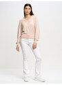 Big Star Woman's V-neck_sweater Sweater 160996 Gold Wool-800