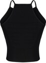 Trendyol Black Stones Detailed Fitted Crop, Corduroy Stretch Knitted Blouse