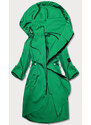 S'WEST Tenký zelený dámský přehoz přes oblečení s kapucí (B8118-82)