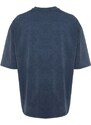 Trendyol Limited Edition Indigo Oversize/Wide Fit Pale 100% Cotton Thick T-Shirt