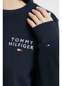 Mikina Tommy Hilfiger tmavomodrá barva, s aplikací