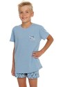 DN Nightwear Dětské pyžamo Stay positive světle modré