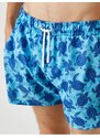 Koton Swimsuit Shorts Turtle Printed, Pockets, Tie Waist