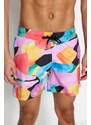 Trendyol Multi Color Standard Abstract Pattern Swimwear Marine Shorts