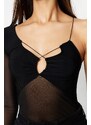 Trendyol Black Knitted Body with Snap fastener