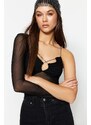 Trendyol Black Knitted Body with Snap fastener