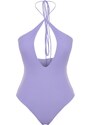 Trendyol Lilac Barbell Neck Tie Regular Leg Plavky