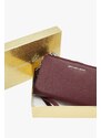 Michael Kors Adele Smartphone kožená peněženka merlot v dárkovém balení