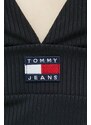 Šaty Tommy Jeans černá barva, mini