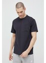 Bavlněné tričko New Balance černá barva, MT23567PHM-PHM