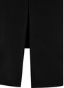 Trendyol černé vypasované midi tkané popruhový límec detailní tkané šaty