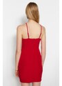 Trendyol Red Bodysuit Mini Woven Halter Neck Woven Dress