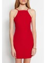 Trendyol Red Bodysuit Mini Woven Halter Neck Woven Dress