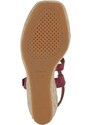 Semišové sandály Geox D PANAREA dámské, vínová barva, na klínku, D35UYB 00022 C8335