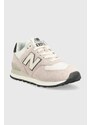 Sneakers boty New Balance WL574PB růžová barva, WL574PB-4PB