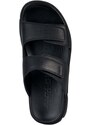 Semišové pantofle Geox U XAND 2S pánské, černá barva, U35BGB00085C9999