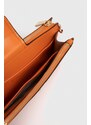 Kožená kabelka MICHAEL Michael Kors oranžová barva