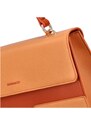 Dámská kabelka do ruky meruňkově oranžová - DIANA & CO Perforny oranžová