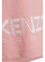 Dětské bavlněné šortky Kenzo Kids růžová barva, s aplikací, nastavitelný pas