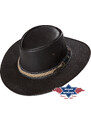 Stars & Stripes Kožený westernový klobouk "MILES"
