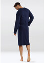 DKaren Man's Male Housecoat Harry Navy Blue