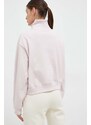 Bavlněná mikina New Balance dámská, růžová barva, hladká, WT31501SOI-SOI