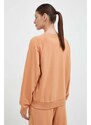 Mikina New Balance dámská, oranžová barva, s potiskem, WT31508SEI-SEI