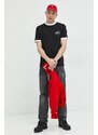 Mikina Tommy Jeans pánská, červená barva, s aplikací