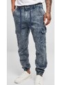 URBAN CLASSICS Pánské jeansy Denim Cargo Jogging Pants - light skyblue washed