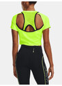 Under Armour Tričko UA Run Anywhere Crop SS-GRN - Dámské