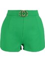 Trendyol Super Mini Woven Shorts With A Belt In Green