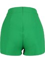 Trendyol Super Mini Woven Shorts With A Belt In Green