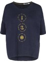 Volcano Woman's T-shirt T-Mind L02151-S23 Navy Blue