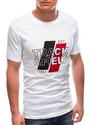 Buďchlap Bílé tričko s trendy potiskem S1763
