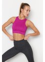 Trendyol Fuchsia Seamless/Seamless Lightly Supported/Shaping Knitted Sports Bra