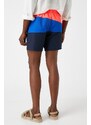 Koton Marine Shorts with Color Block, Lace-Up Waist