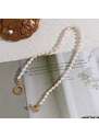 TWINOLO Dámský ocelový náhrdelník s perlami N1GL54