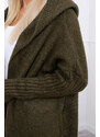 K-Fashion Khaki svetr s kapucí