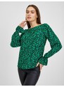 Orsay Černo-zelená dámská květovaná halenka - Dámské