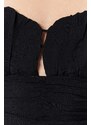 Trendyol Black Crop Lined Poplin Bustier