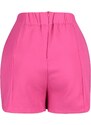 Trendyol Fuchsia Double Slit Super Mini Weave Shorts Skirt