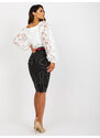 Fashionhunters Černá elegantní tužková sukně s páskem od Dorine