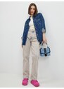 Modro-béžové dámské straight fit džíny Pepe Jeans Celyn Rose - Dámské