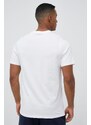 Bavlněné tričko adidas bílá barva, s potiskem