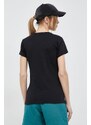 Bavlněné tričko New Balance černá barva, WT31546BK-6BK