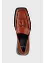Kožené lodičky Vagabond Shoemakers BLANCA dámské, hnědá barva, na podpatku