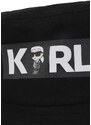Dětská bavlněná čepice Karl Lagerfeld černá barva