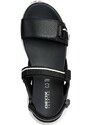 Sandály Geox D SORAPIS GRIP dámské, černá barva, na platformě, D35TBB 04611 C9999