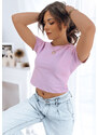 BASIC SVĚTLE FIALOVÝ CROP TOP RITEL Fialová